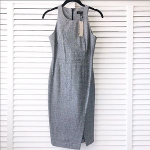 Banana Republic Gray Plaid Work Office Dress